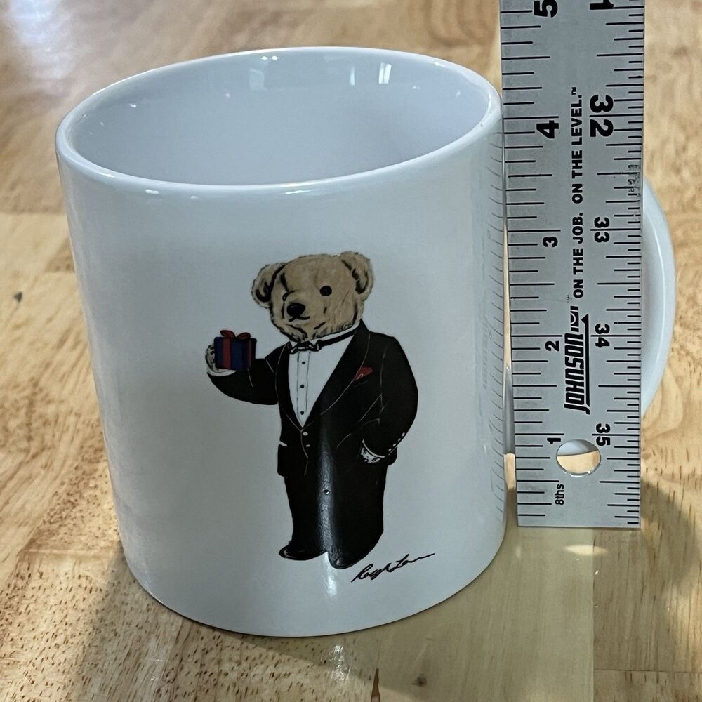 Polo Ralph Lauren Tuxedo Bear Ceramic Coffee Mug 12oz Barista Designer - Picture 6 of 7